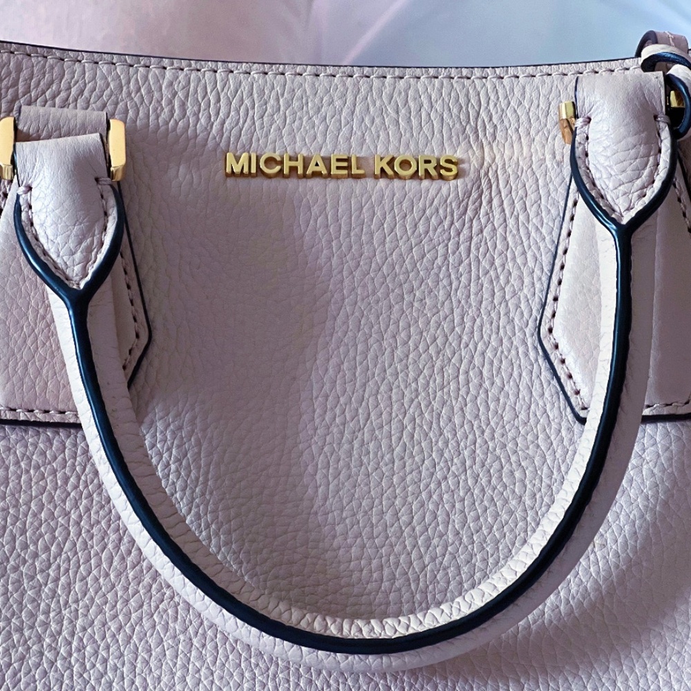 MICHAEL KORS 'Camille' Large Pebbled Leather Satchel - Picture 2 of 3